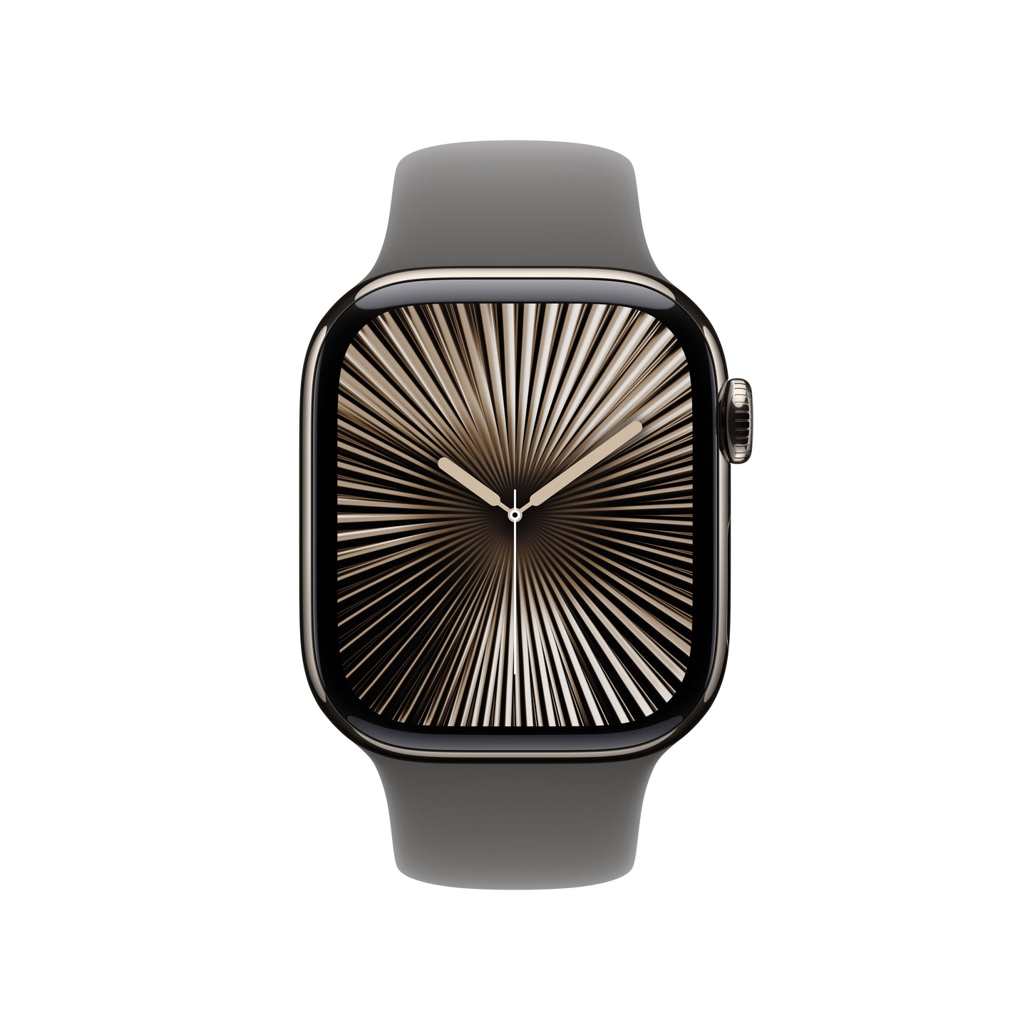 Apple Watch Series 10 GPS + Cellular 42mm Natural Titanium Case with Stone Grey Sport Band - M/L - iSTYLE BG