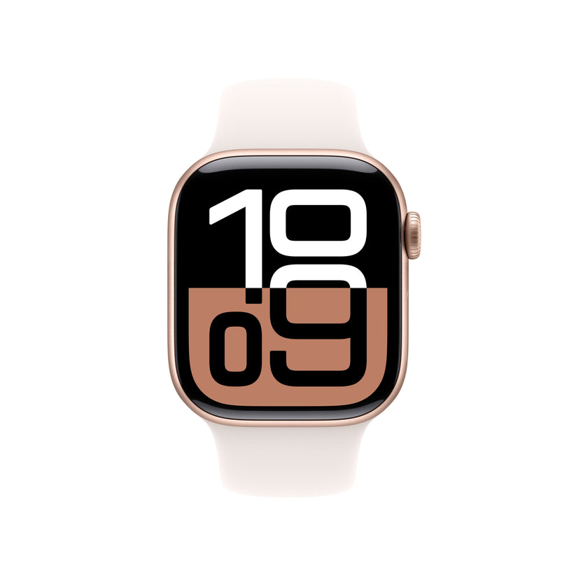 Apple Watch Series 10 GPS + Cellular 42mm Rose Gold Aluminium Case with Light Blush Sport Band - M/L - iSTYLE BG