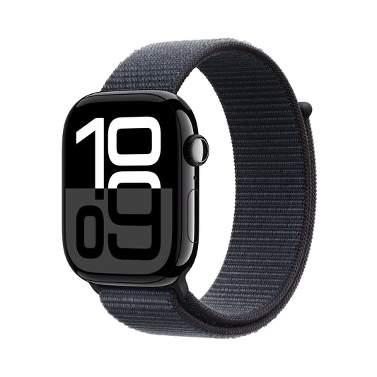 Apple Watch Series 10 GPS 46mm Jet Black Aluminium Case with Ink Sport Loop - iSTYLE BG