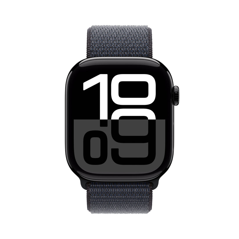Apple Watch Series 10 GPS 46mm Jet Black Aluminium Case with Ink Sport Loop - iSTYLE BG