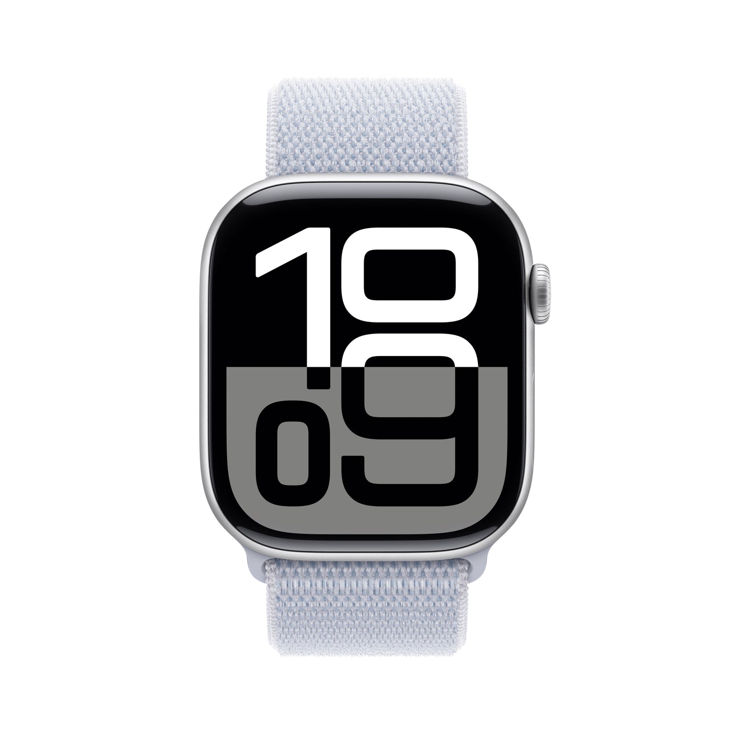 Apple Watch Series 10 GPS 46mm Silver Aluminium Case with Blue Cloud Sport Loop - iSTYLE BG