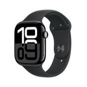 Apple Watch Series 10 GPS + Cellular 46mm Jet Black Aluminium Case with Black Sport Band - S/M - iSTYLE BG