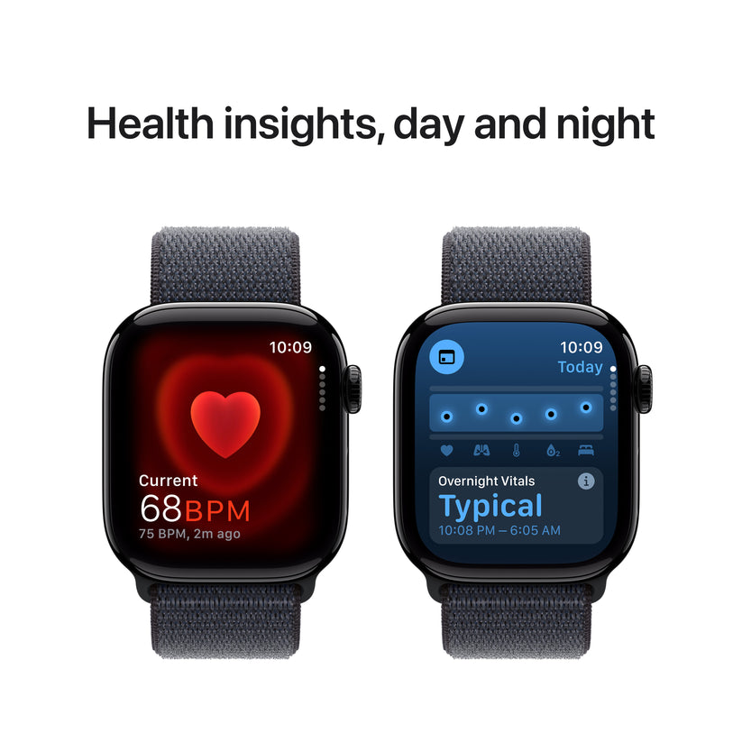 Apple Watch Series 10 GPS 42mm Jet Black Aluminium Case with Ink Sport Loop - iSTYLE BG