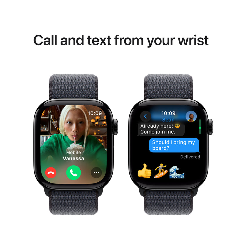 Apple Watch Series 10 GPS 42mm Jet Black Aluminium Case with Ink Sport Loop - iSTYLE BG