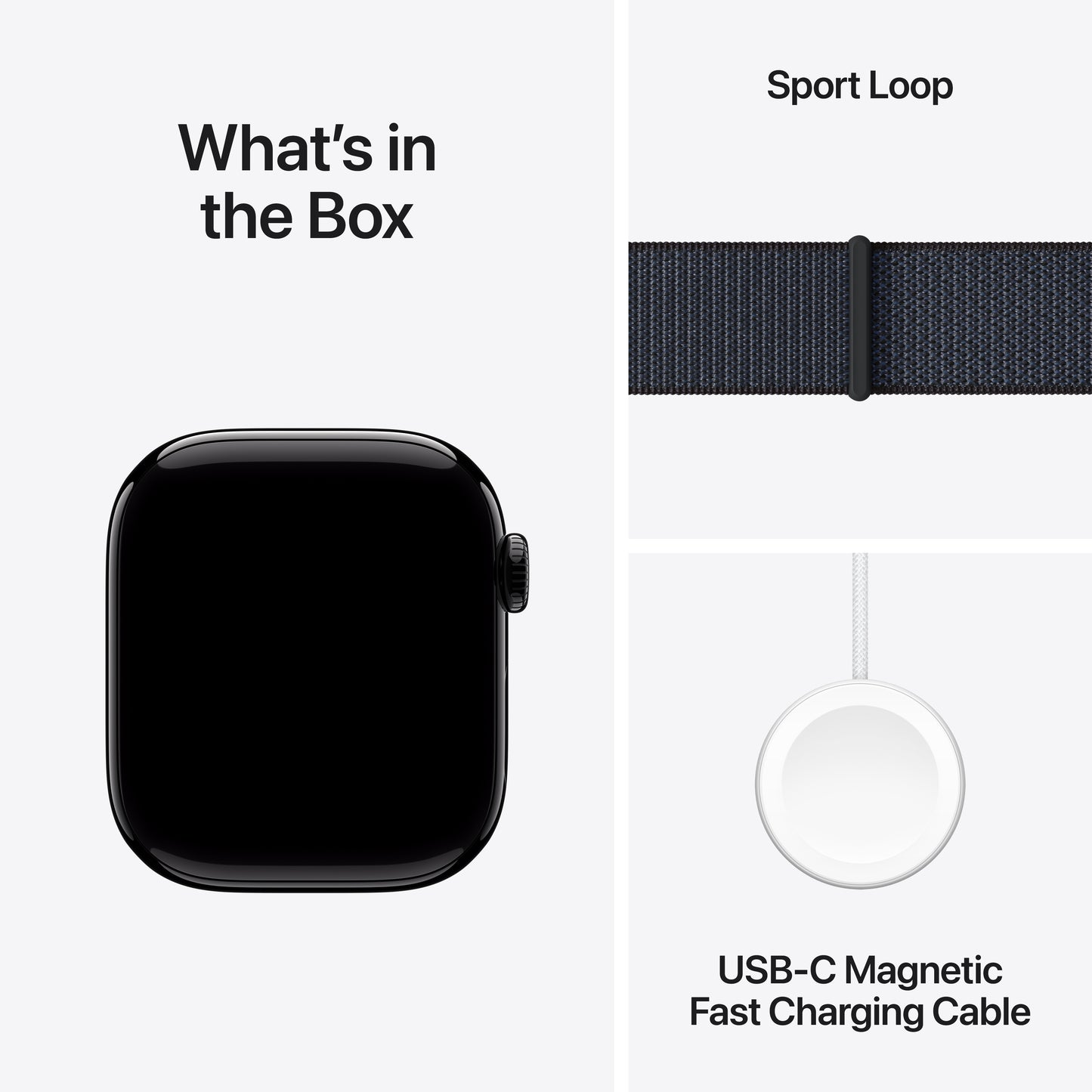 Apple Watch Series 10 GPS 42mm Jet Black Aluminium Case with Ink Sport Loop - iSTYLE BG