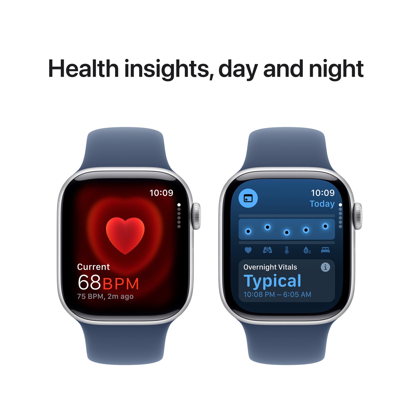 Apple Watch Series 10 GPS 42mm Silver Aluminium Case with Denim Sport Band - S/M - iSTYLE BG