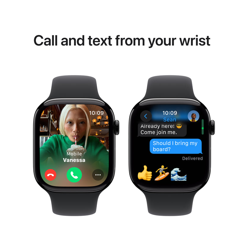 Apple Watch Series 10 GPS 46mm Jet Black Aluminium Case with Black Sport Band - M/L - iSTYLE BG