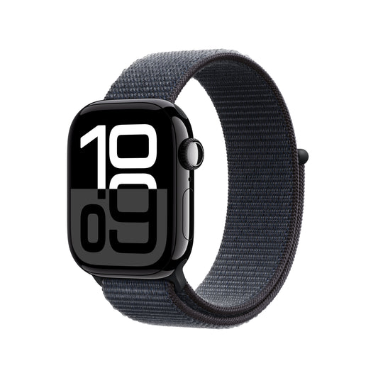 Apple Watch Series 10 GPS 42mm Jet Black Aluminium Case with Ink Sport Loop - iSTYLE BG