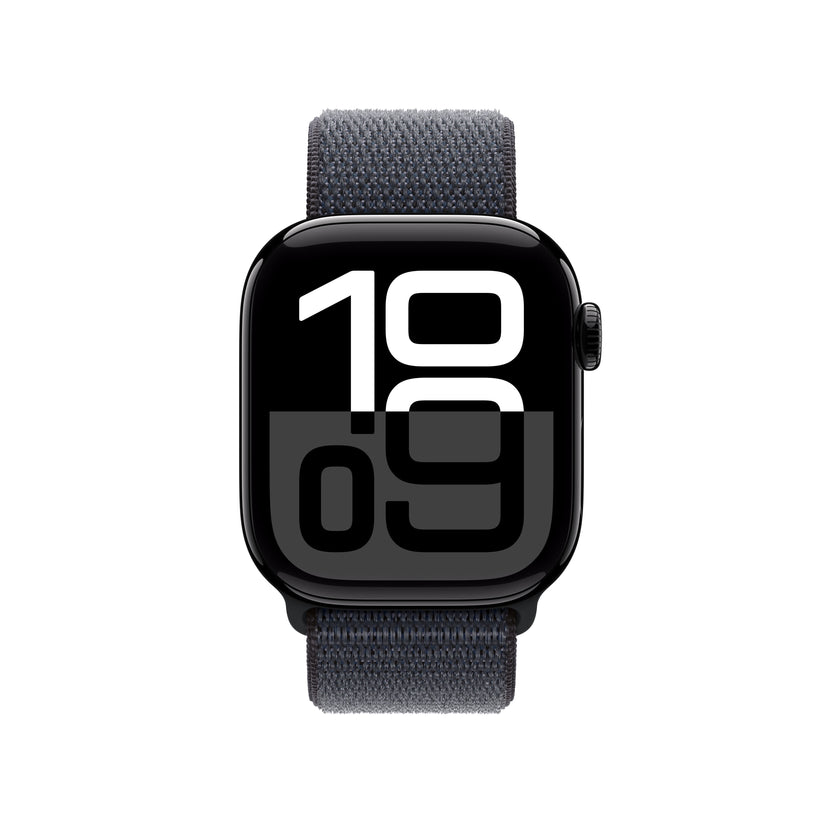 Apple Watch Series 10 GPS 42mm Jet Black Aluminium Case with Ink Sport Loop - iSTYLE BG