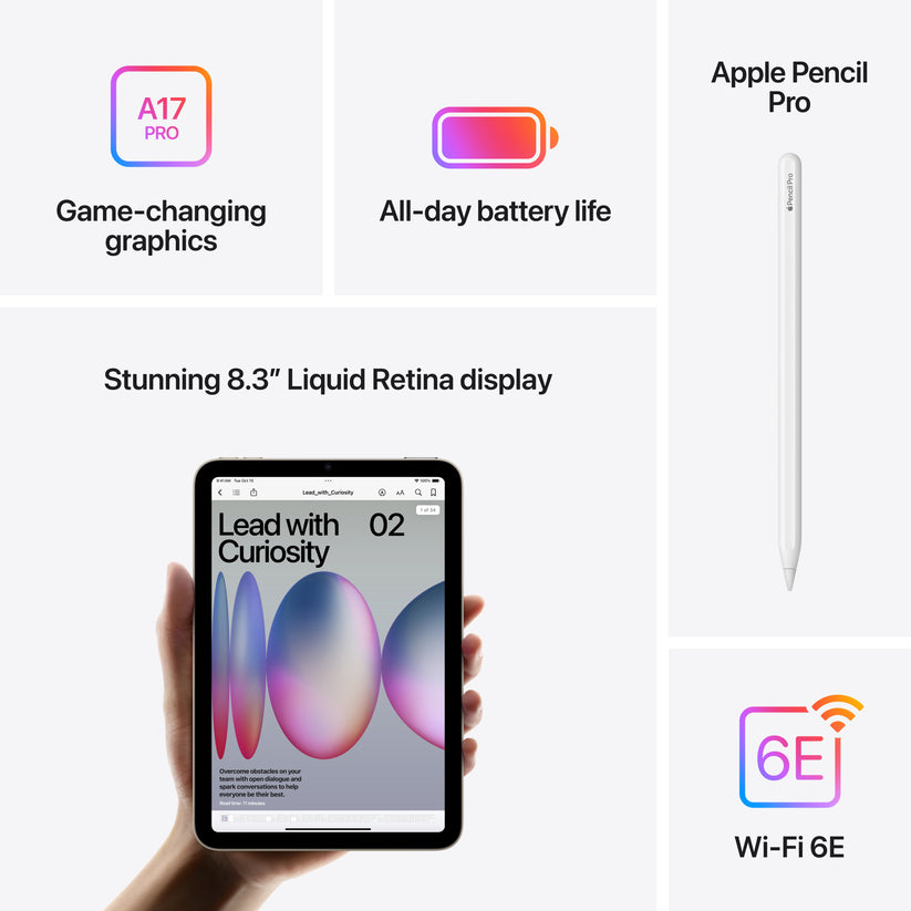 iPad mini Wi-Fi 256GB - Purple (A17 Pro) - iSTYLE BG