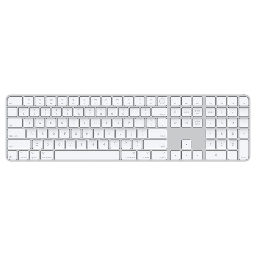 Magic Keyboard with Touch ID for Mac models with Apple silicon - US English - White Keys - iSTYLE BG