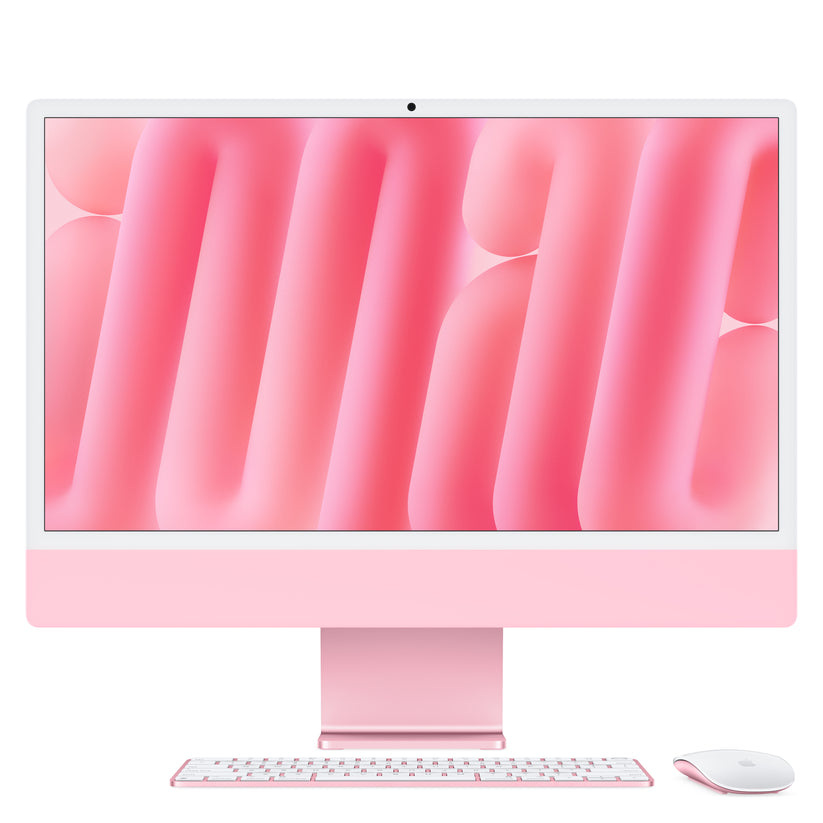 24-inch iMac with Retina 4.5K display: Apple M4 chip with 10-core CPU and 10-core GPU, 512GB SSD - Pink - iSTYLE BG