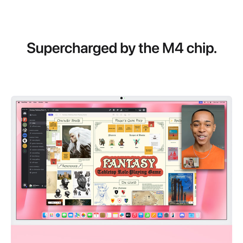 24-inch iMac with Retina 4.5K display: Apple M4 chip with 10-core CPU and 10-core GPU, 512GB SSD - Pink - iSTYLE BG
