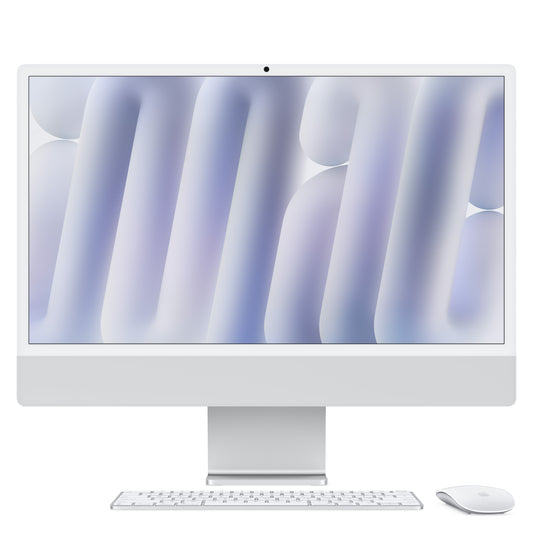 24-inch iMac with Retina 4.5K display: Apple M4 chip with 10-core CPU and 10-core GPU, 256GB SSD - Silver - iSTYLE BG