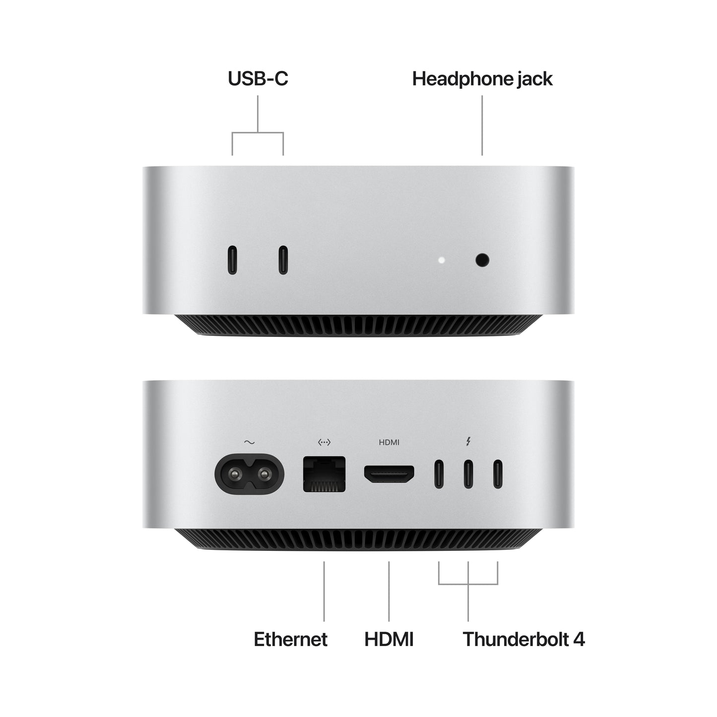 Mac mini: Apple M4 chip with 10-core CPU and 10-core GPU, 256GB SSD - Silver - iSTYLE BG