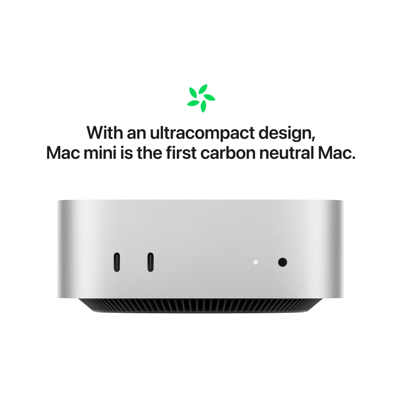 Mac mini: Apple M4 chip with 10-core CPU and 10-core GPU, 512GB SSD - Silver - iSTYLE BG