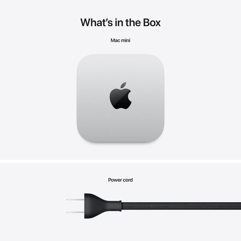 Mac mini: Apple M4 chip with 10-core CPU and 10-core GPU, 256GB SSD - Silver - iSTYLE BG