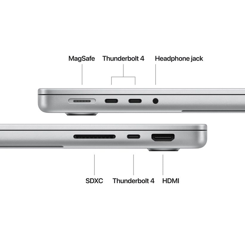 14-inch MacBook Pro: Apple M4 chip with 10-core CPU and 10-core GPU, 512GB SSD - Silver - iSTYLE BG