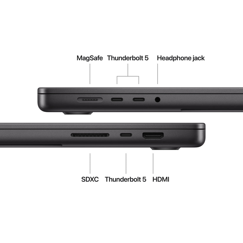 16-inch MacBook Pro: Apple M4 Pro chip with 14‑core CPU and 20‑core GPU, 512GB SSD - Space Black - iSTYLE BG