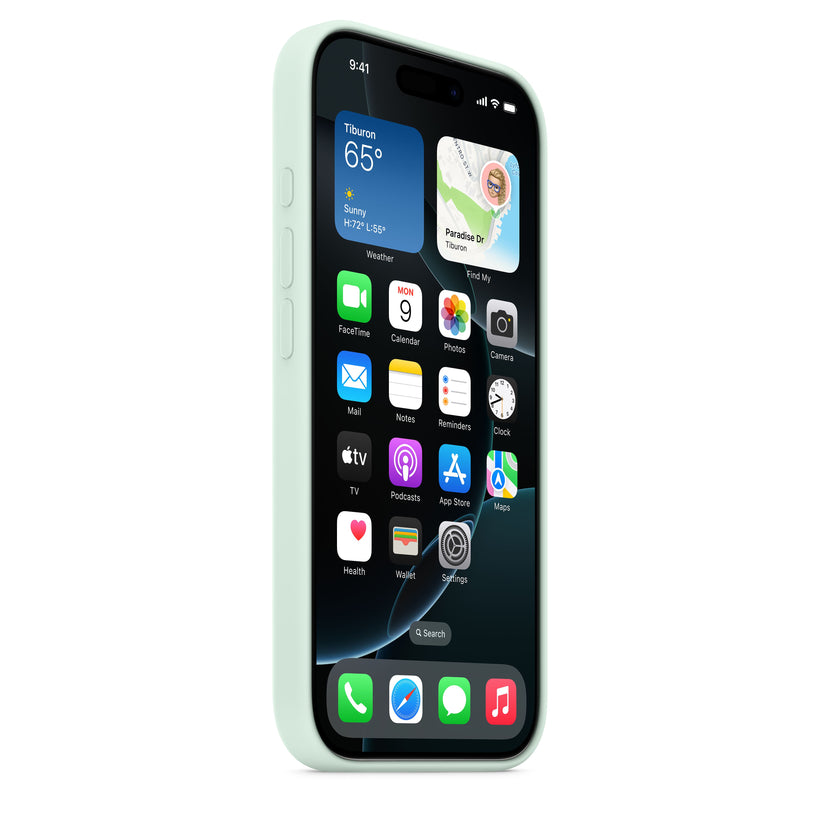 iPhone 16 Pro Silicone Case with MagSafe - Aquamarine - iSTYLE BG