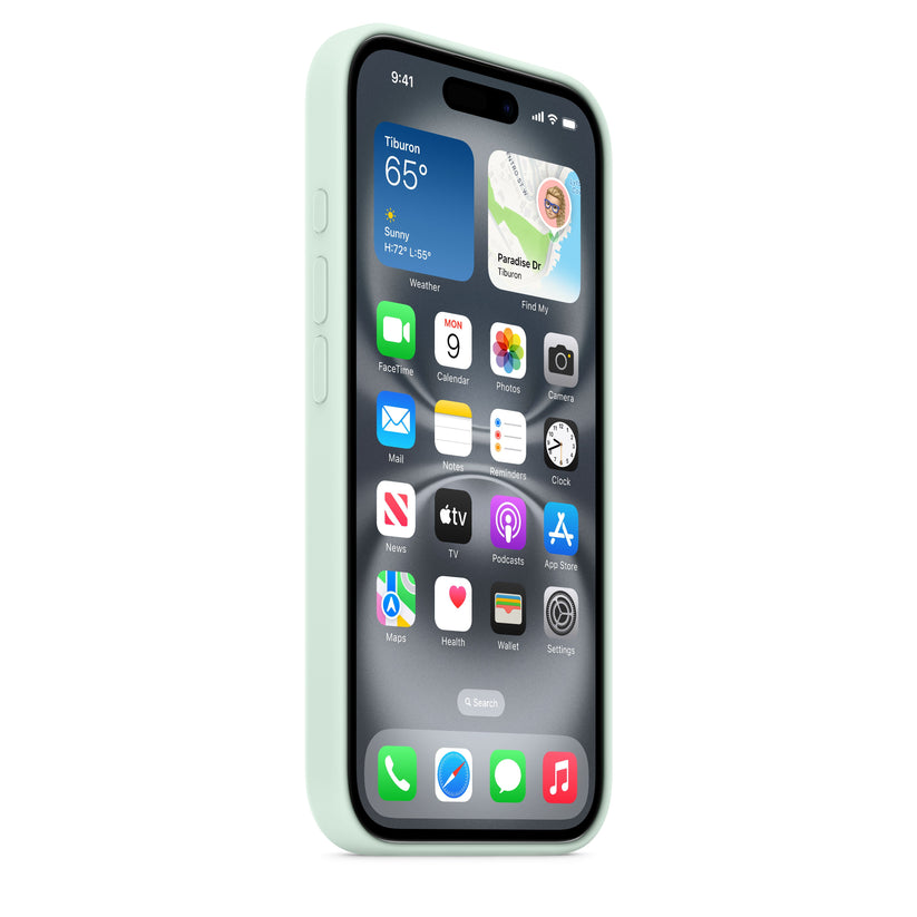 iPhone 16 Silicone Case with MagSafe – Aquamarine - iSTYLE BG