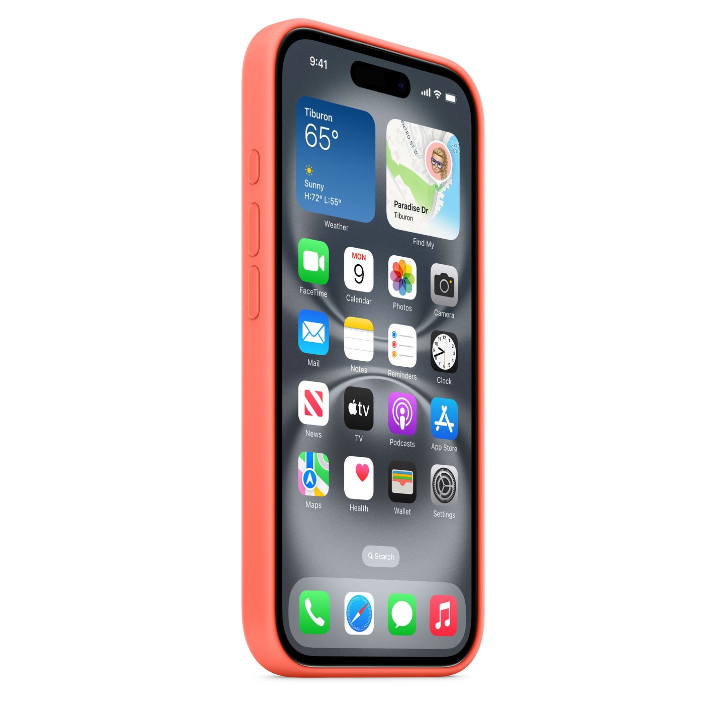 iPhone 16 Silicone Case with MagSafe – Tangerine - iSTYLE BG