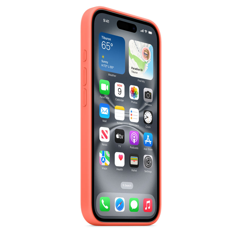 iPhone 16 Silicone Case with MagSafe – Tangerine - iSTYLE BG