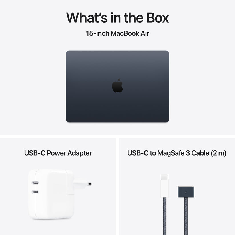 15-inch MacBook Air: Apple M4 chip with 10-core CPU and 10-core GPU, 512GB SSD - Midnight - iSTYLE BG