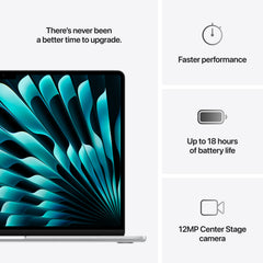 15-inch MacBook Air: Apple M4 chip with 10-core CPU and 10-core GPU, 256GB SSD - Silver - iSTYLE BG