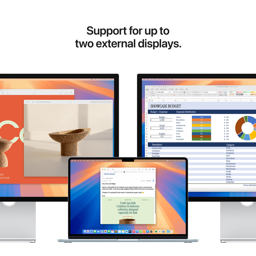 15-inch MacBook Air: Apple M4 chip with 10-core CPU and 10-core GPU, 256GB SSD - Sky Blue - iSTYLE BG