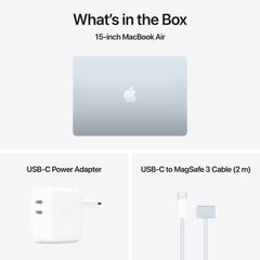 Разопакован 15-инчов MacBook Air с M4 чип, 256GB SSD, 16GB RAM, Int - Sky Blue - iSTYLE.bg