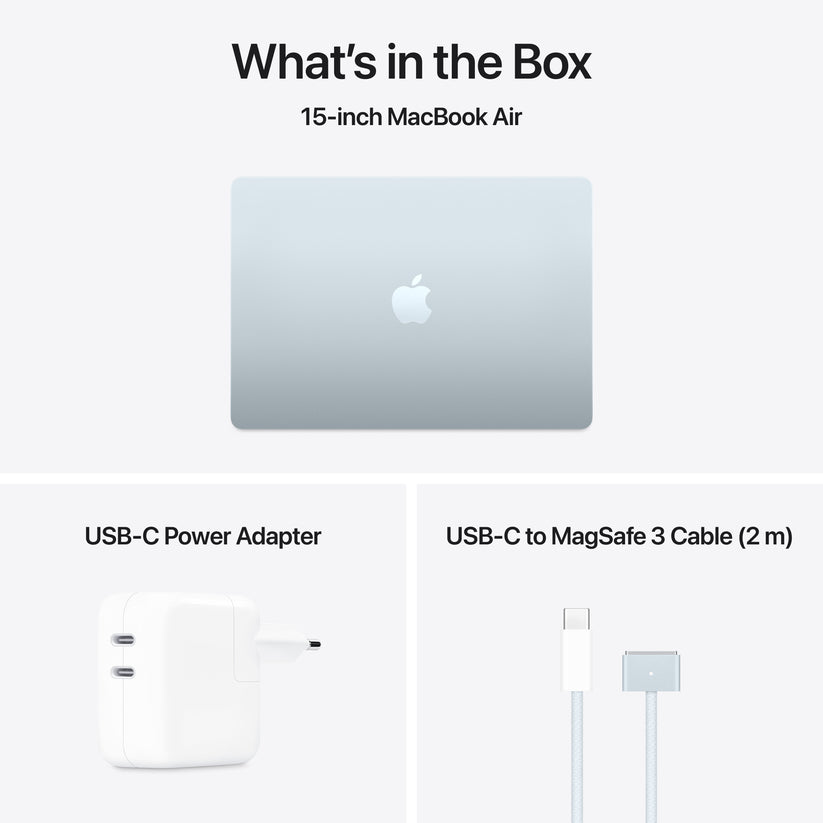 15-inch MacBook Air: Apple M4 chip with 10-core CPU and 10-core GPU, 256GB SSD - Sky Blue - iSTYLE BG