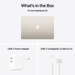 15-inch MacBook Air: Apple M4 chip with 10-core CPU and 10-core GPU, 256GB SSD - Starlight - iSTYLE BG