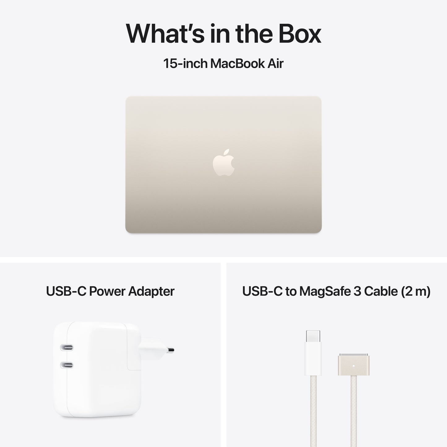 15-inch MacBook Air: Apple M4 chip with 10-core CPU and 10-core GPU, 512GB SSD - Starlight - iSTYLE BG