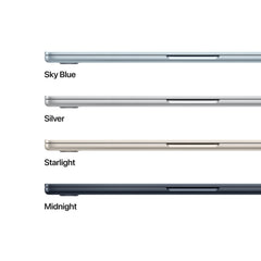 13-инчов MacBook Air: Apple M4 чип с 10-ядрен CPU и 10-ядрен GPU, 1TB SSD, 32GB RAM, German - Silver CTO
