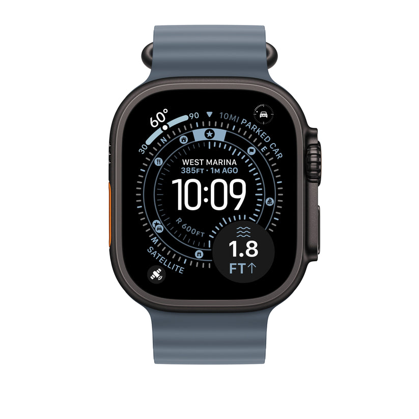 49mm Anchor Blue Ocean Band Extension - Black Titanium Finish - iSTYLE BG
