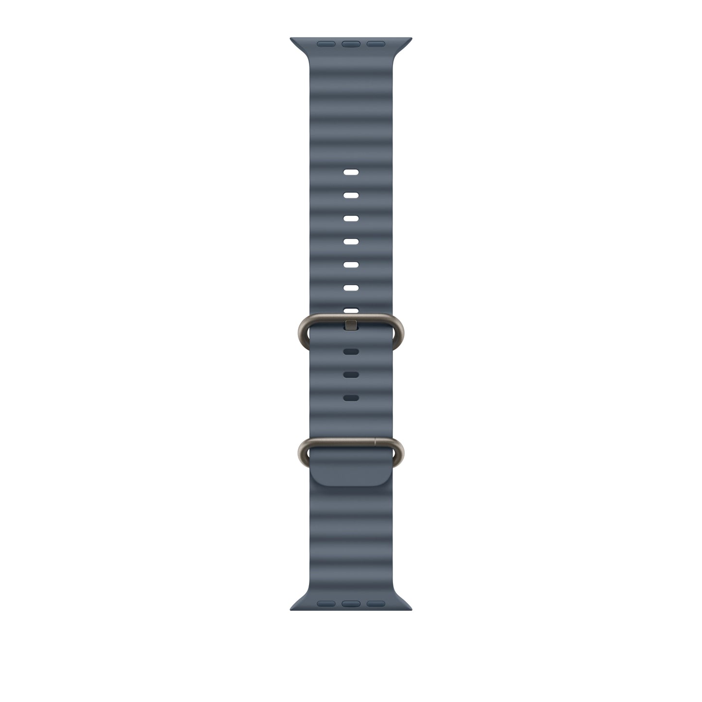 49mm Anchor Blue Ocean Band - Natural Titanium Finish - iSTYLE BG