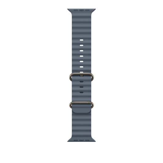 49mm Anchor Blue Ocean Band - Natural Titanium Finish - iSTYLE BG