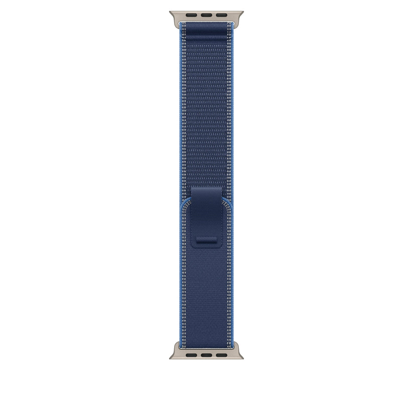 49mm Blue/Bright Blue Trail Loop – M/L - Natural Titanium Finish - iSTYLE BG