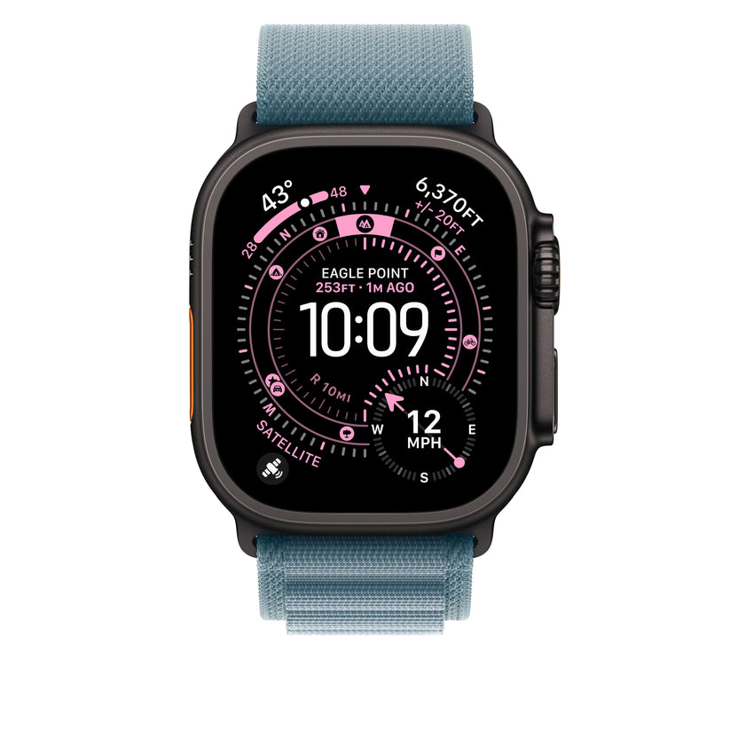 49mm Light Blue Alpine Loop - Small - Black Titanium Finish - iSTYLE BG