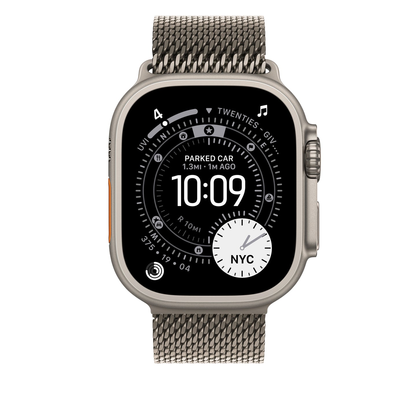 49mm Natural Titanium Milanese Loop - Large - iSTYLE BG