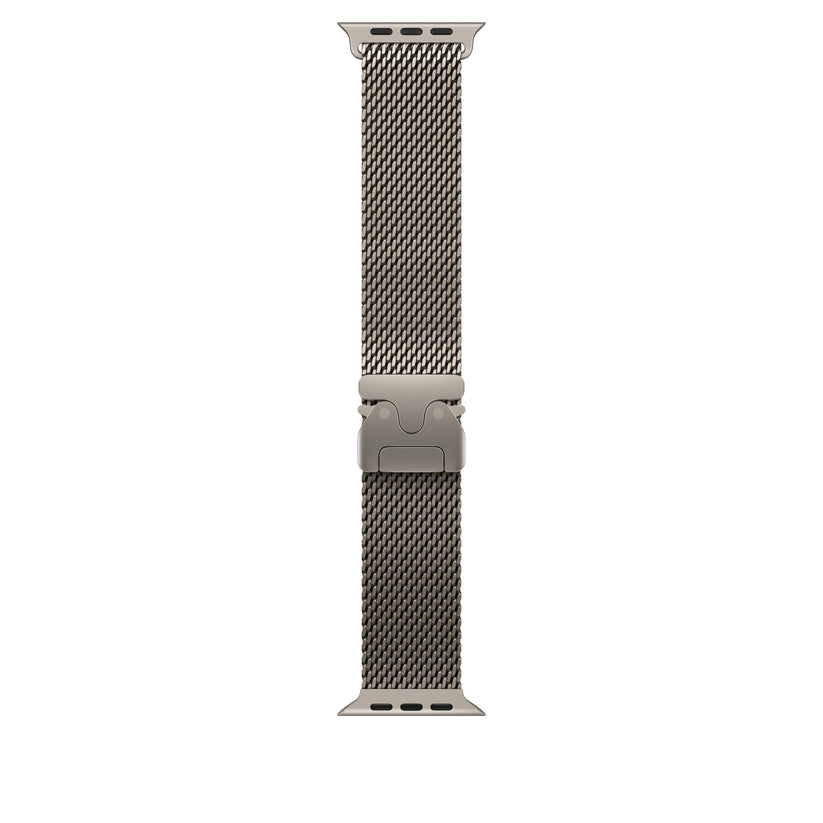 49mm Natural Titanium Milanese Loop - Large - iSTYLE BG