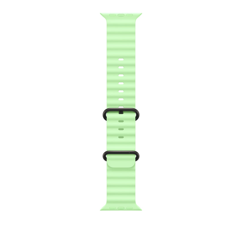 49mm Neon Green Ocean Band - Black Titanium Finish - iSTYLE BG