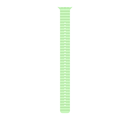 49mm Neon Green Ocean Band Extension - Natural Titanium Finish - iSTYLE BG