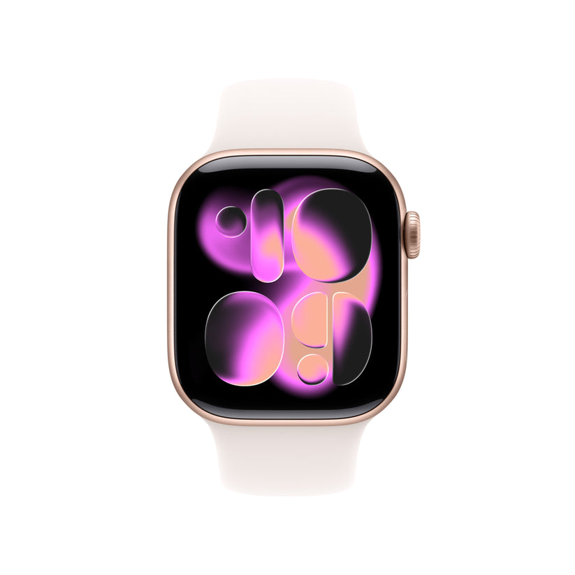 Apple Watch Series 11 GPS 42mm Rose Gold Aluminium Case with Light Blush Sport Band - S/M - iSTYLE BG