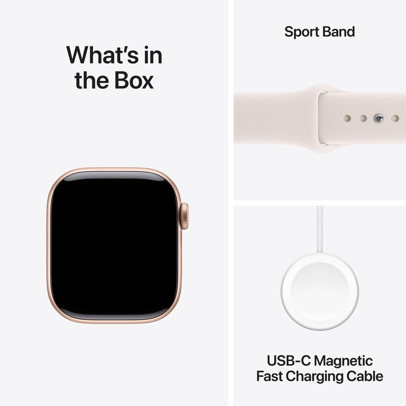 Apple Watch Series 11 GPS 42mm Rose Gold Aluminium Case with Light Blush Sport Band - S/M - iSTYLE BG