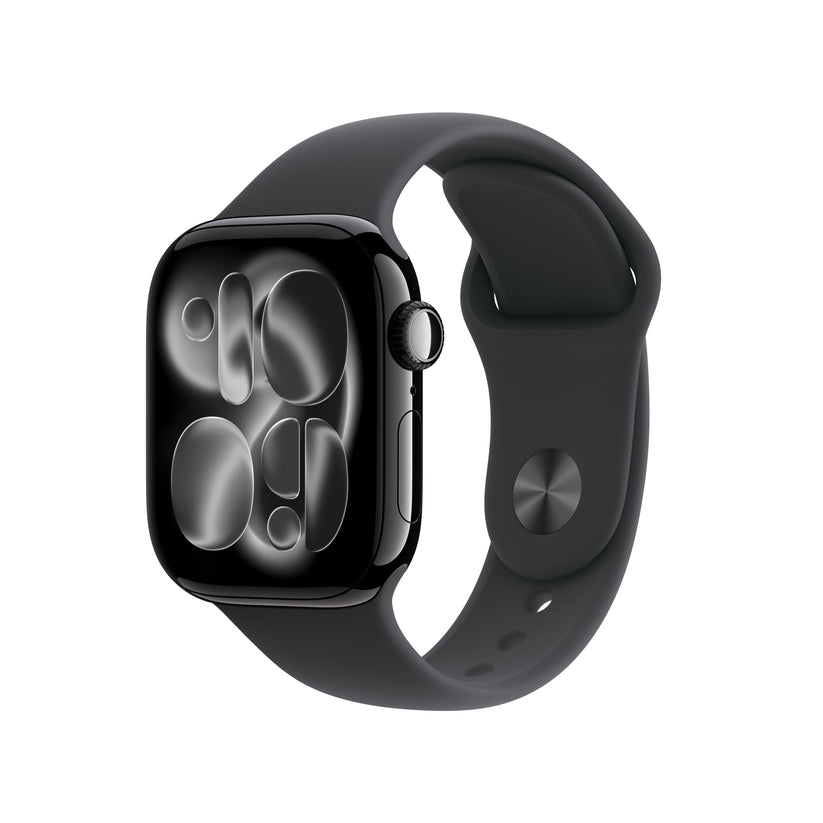 Apple Watch Series 11 GPS + Cellular 42mm Jet Black Aluminium Case with Black Sport Band - S/M - iSTYLE BG