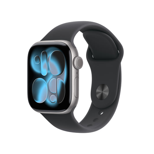 Apple Watch Series 11 GPS + Cellular 42mm Space Grey Aluminium Case with Black Sport Band - M/L - iSTYLE BG