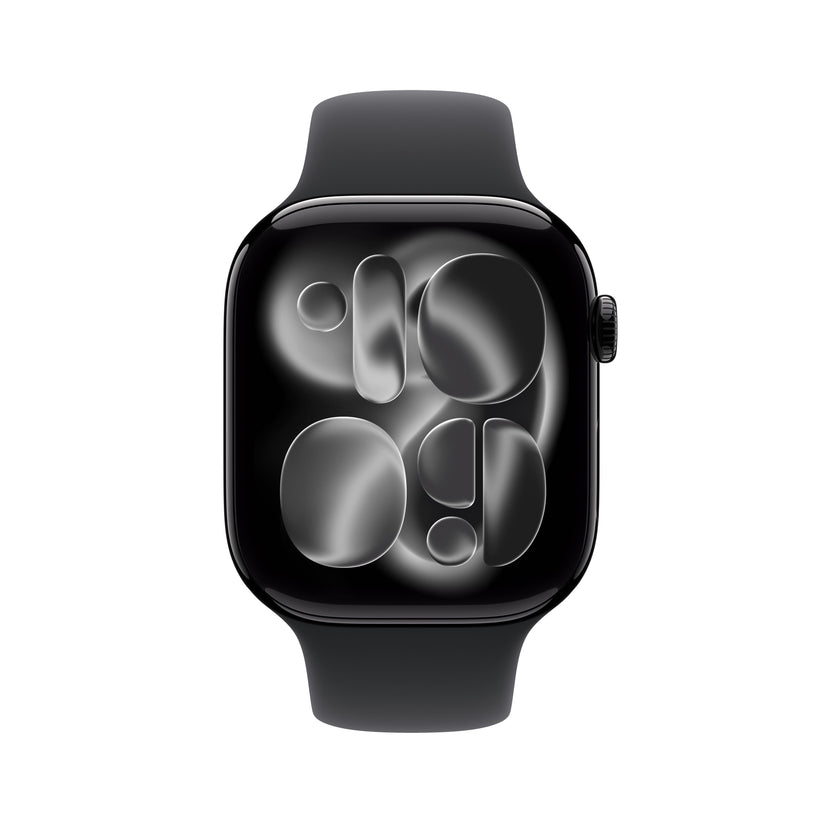 Apple Watch Series 11 GPS 46mm Jet Black Aluminium Case with Black Sport Band - M/L - iSTYLE BG