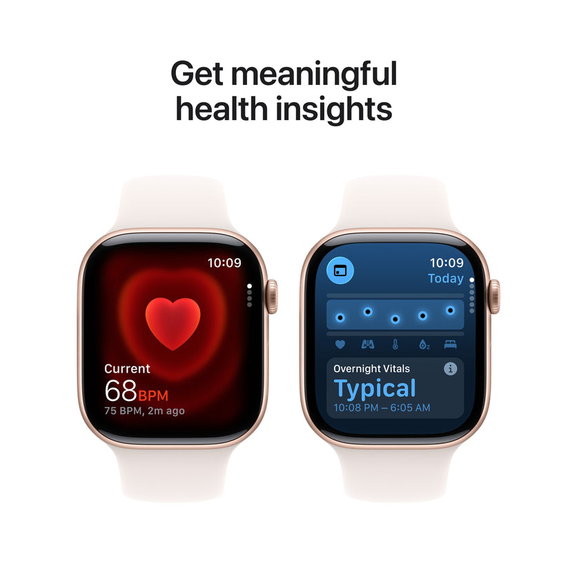 Apple Watch Series 11 GPS 46mm Rose Gold Aluminium Case with Light Blush Sport Band - M/L - iSTYLE BG